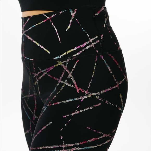 NWOT ZYIA Abstract Hi Rise Luxe 24” Legging 80s Retro Inspired Sz 16 18 20 22 - Picture 3 of 8